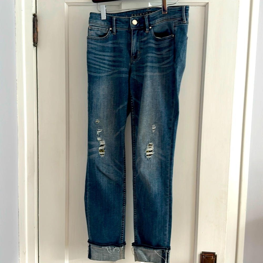 WHBM Distressed Slim Fit Jeans